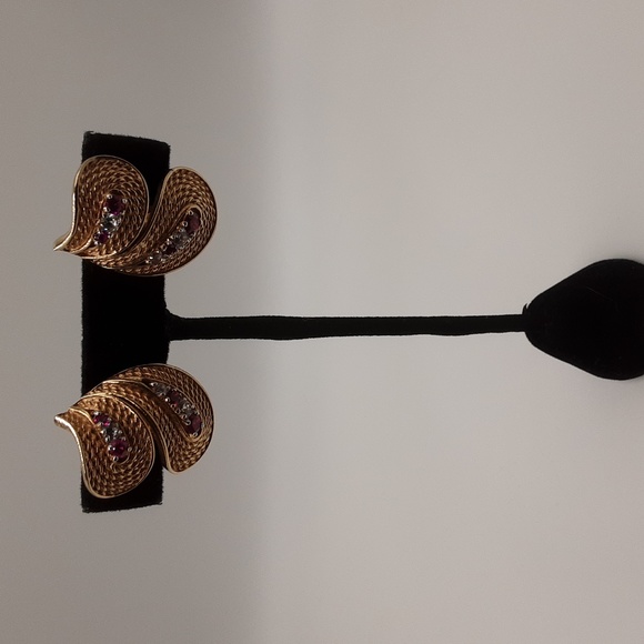 Vintage Marcel Boucher Swirl Clip On Earrings - Excellent Used Condition - Picture 2 of 13